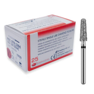197-023XC 25 Fraises diamantées "cône à bout rond" (congé) stérilisées à usage unique - DE